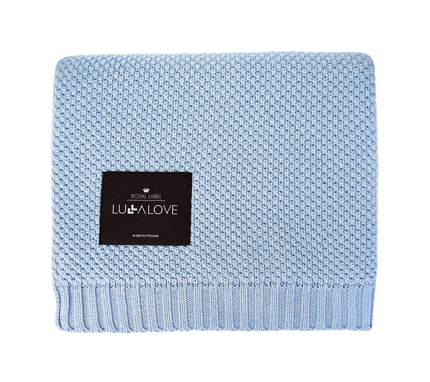 Bamboo baby blanket - Baby Blue - Macaroon knit