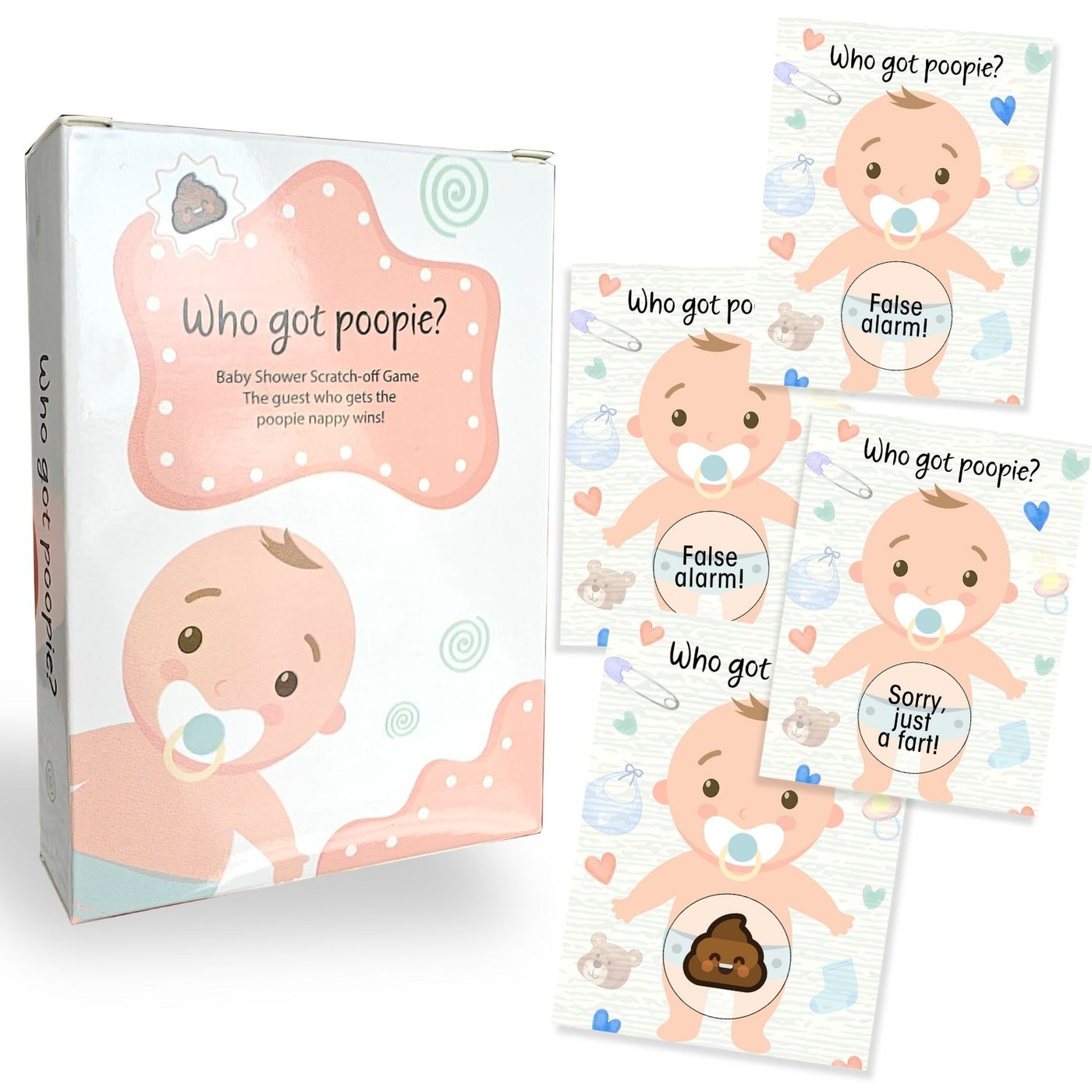 Baby Shower Games, Scratch Off Game, Silly Activity for Ice Breakers, Baby Shower Activity and Idea - 33 Guest Bundle…