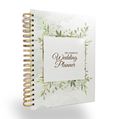 The Complete Wedding Planner, 160 Page Spiral Bound Wedding Organizer with Gold Foil Cover