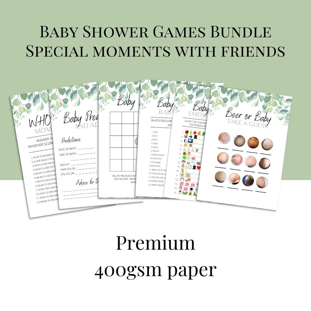 Baby Shower Games Bundle | 6 Game Bundle