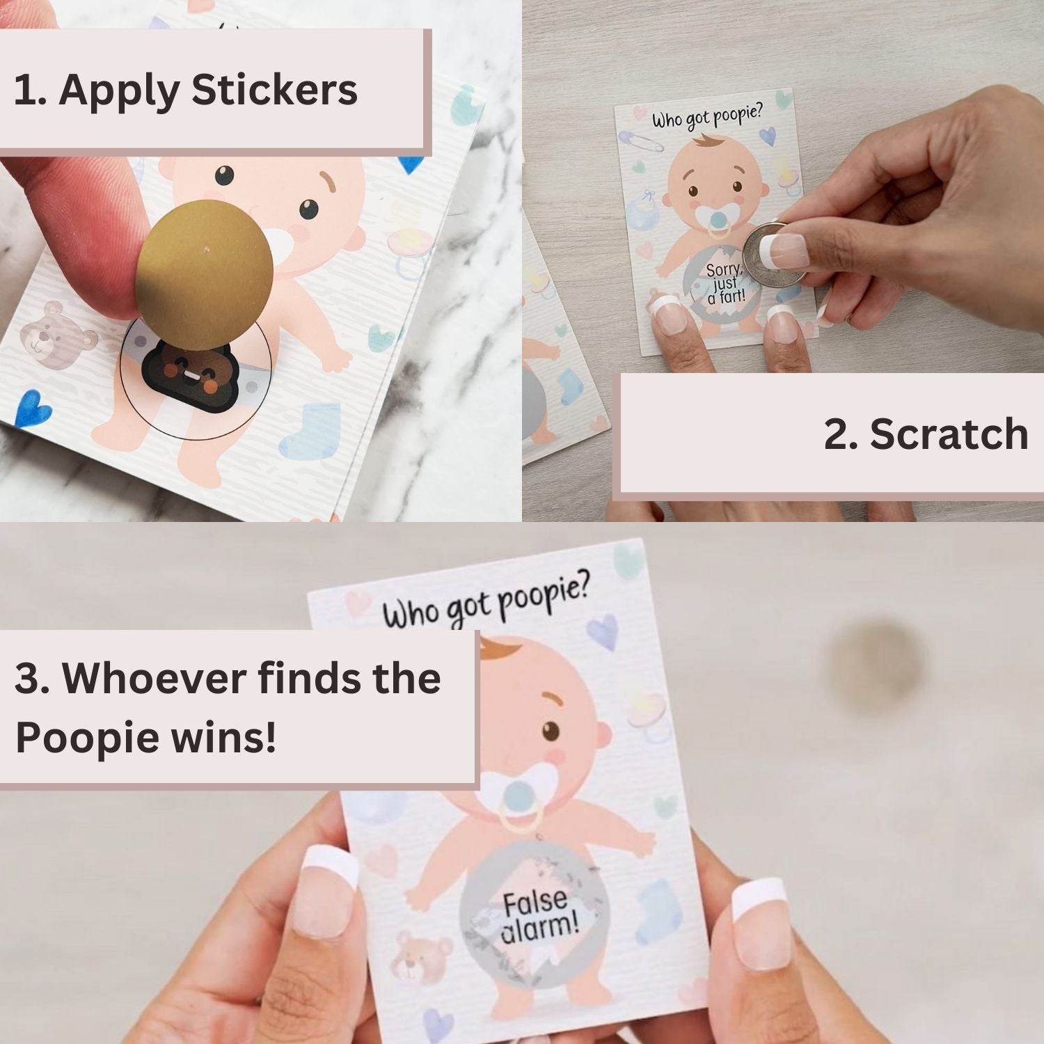 Baby Shower Scratch Off Game - 33 Card Pack