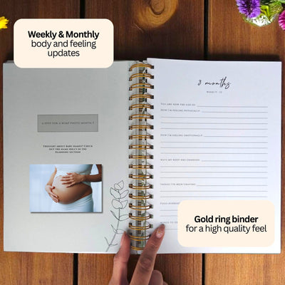 Pregnancy Journal Memory Book - Hardcover Pregnancy Book, Journals for First Time Moms, Baby Memory Book, Ultrasound Baby Memory Journal
