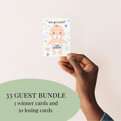 Baby Shower Games, Scratch Off Game, Silly Activity for Ice Breakers, Baby Shower Activity and Idea - 33 Guest Bundle…