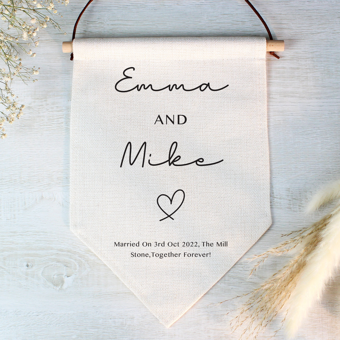 Personalised Wedding Hanging Banner