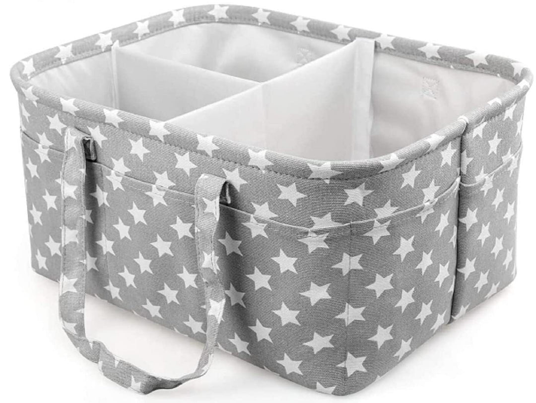 Large Grey Baby Nappy Caddy Organizer Bag Storage Diaper Changing Kids Carrier