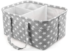 Large Grey Baby Nappy Caddy Organizer Bag Storage Diaper Changing Kids Carrier