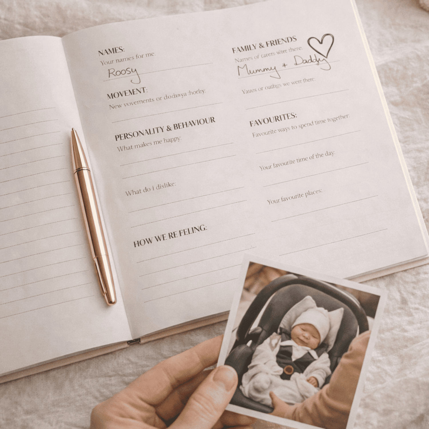 Luxury Baby Memory Book – The Story of You Keepsake Journal from Pregnancy to 5 Years