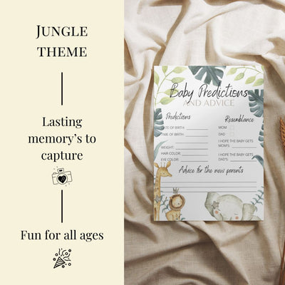 Jungle Theme Baby Shower Games | 6 Game Bundle