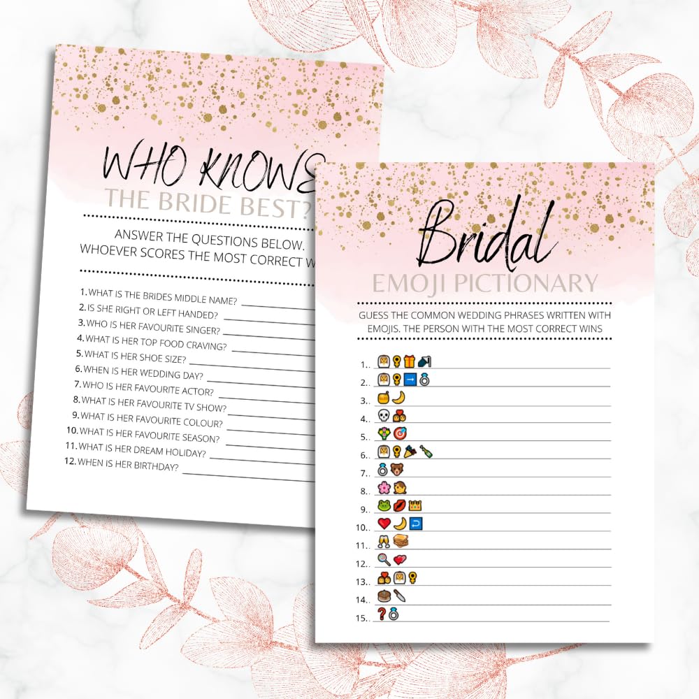 8 Hen Party Games Rose Gold Bundle - 80 Game Pack