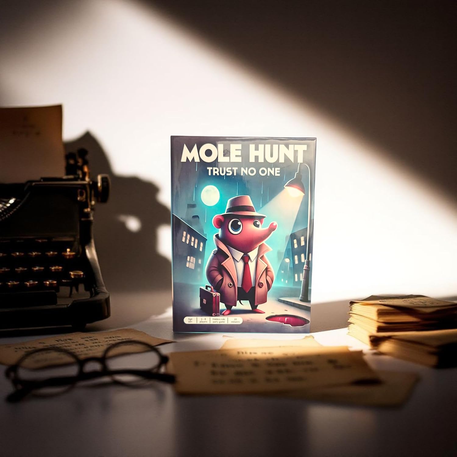 Mole Hunt - Traitors Style Party Game, Hidden Roles, Social Bluffing for Friends and Family, Funny Party Game