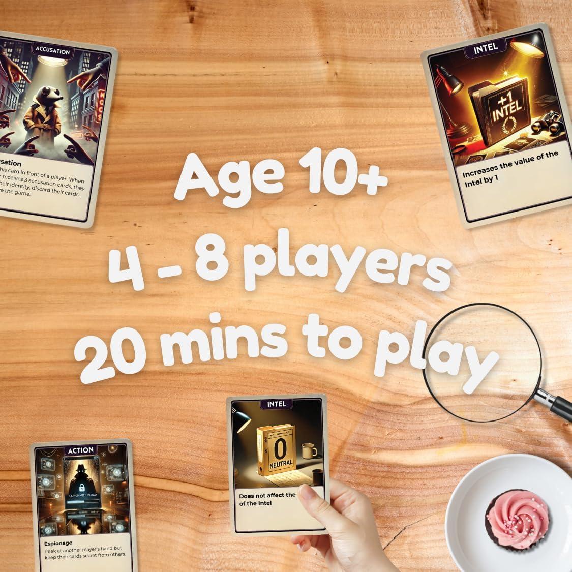 Mole Hunt - Traitors Style Party Game, Hidden Roles, Social Bluffing for Friends and Family, Funny Party Game