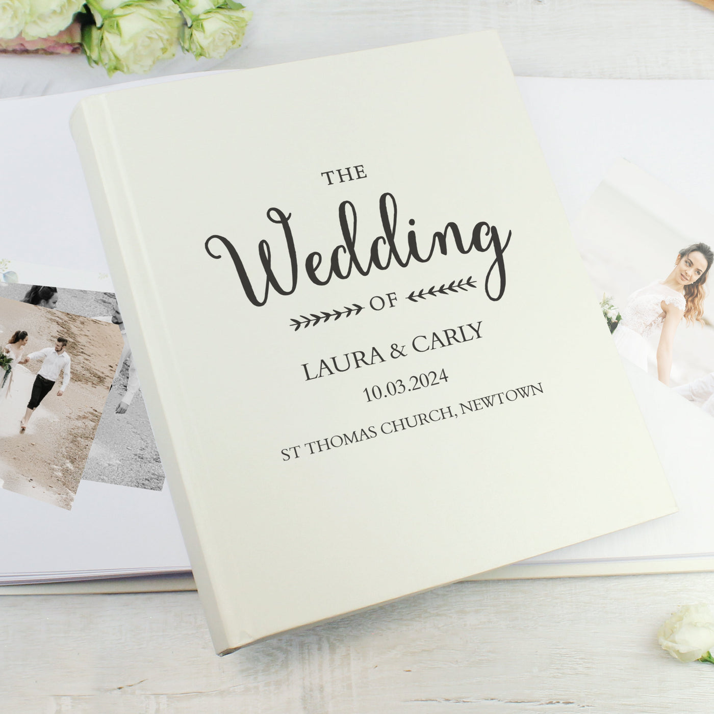 Personalised Rustic Wedding Traditional Album