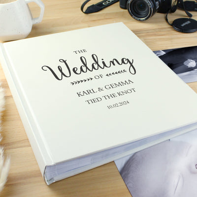 Personalised Rustic Wedding Traditional Album