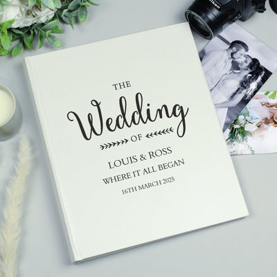 Personalised Rustic Wedding Traditional Album