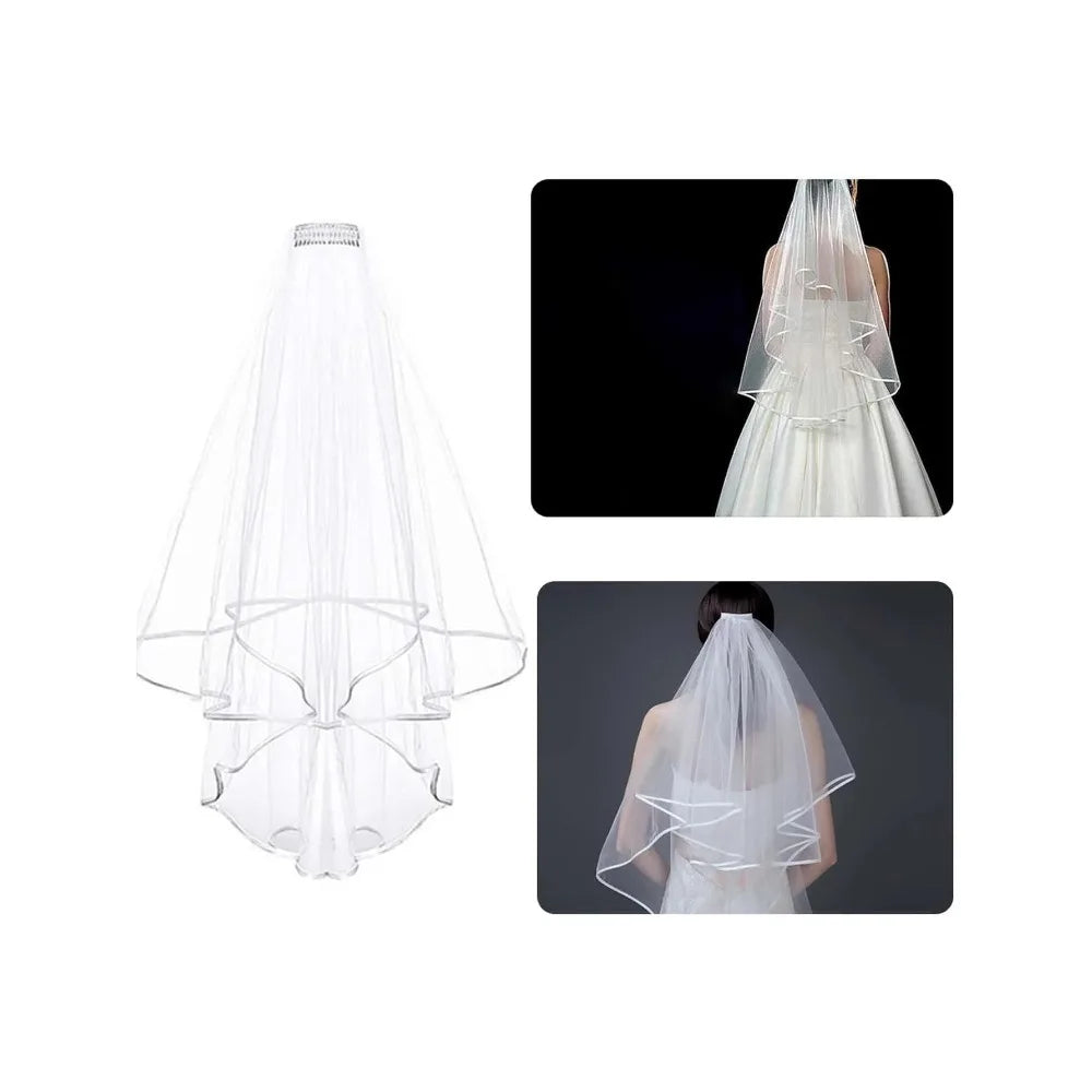 Hen Party Bride to Be Set Include Bride to Be Sash,Bridal Veil with Comb,Rhinestone Tiara for Bride Shower,Wedding,Bachelorette