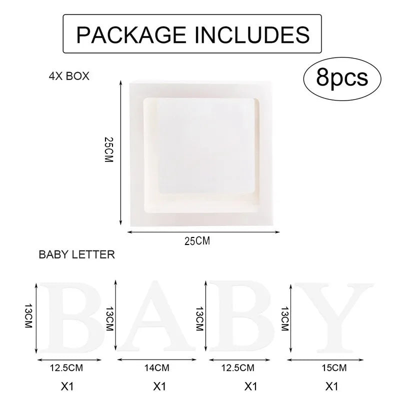 BABY Balloon Box Baby Shower Decoration