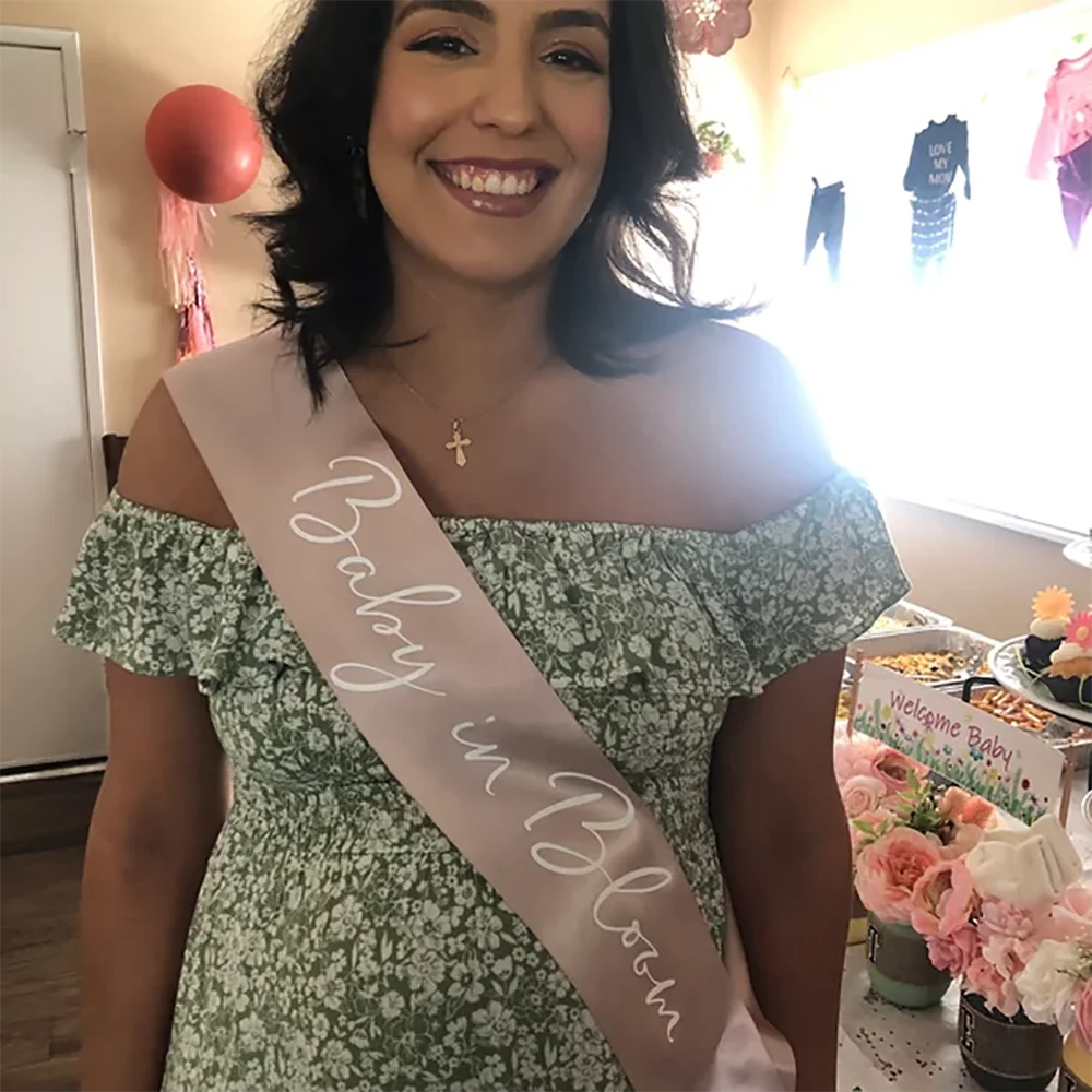 Baby in Bloom Mommy Mom Mum To Be Sash Baby Shower Sash Maternity Growing A Princess Pregnancy Gender Reveal Girl Boy Decoration