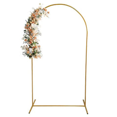 Gold Party Decor Arch Stand (1PCS) - 4FT/5FT/6FT/6.6FT/7.2FT, Balloon Frame & Backdrop Bracket for Weddings