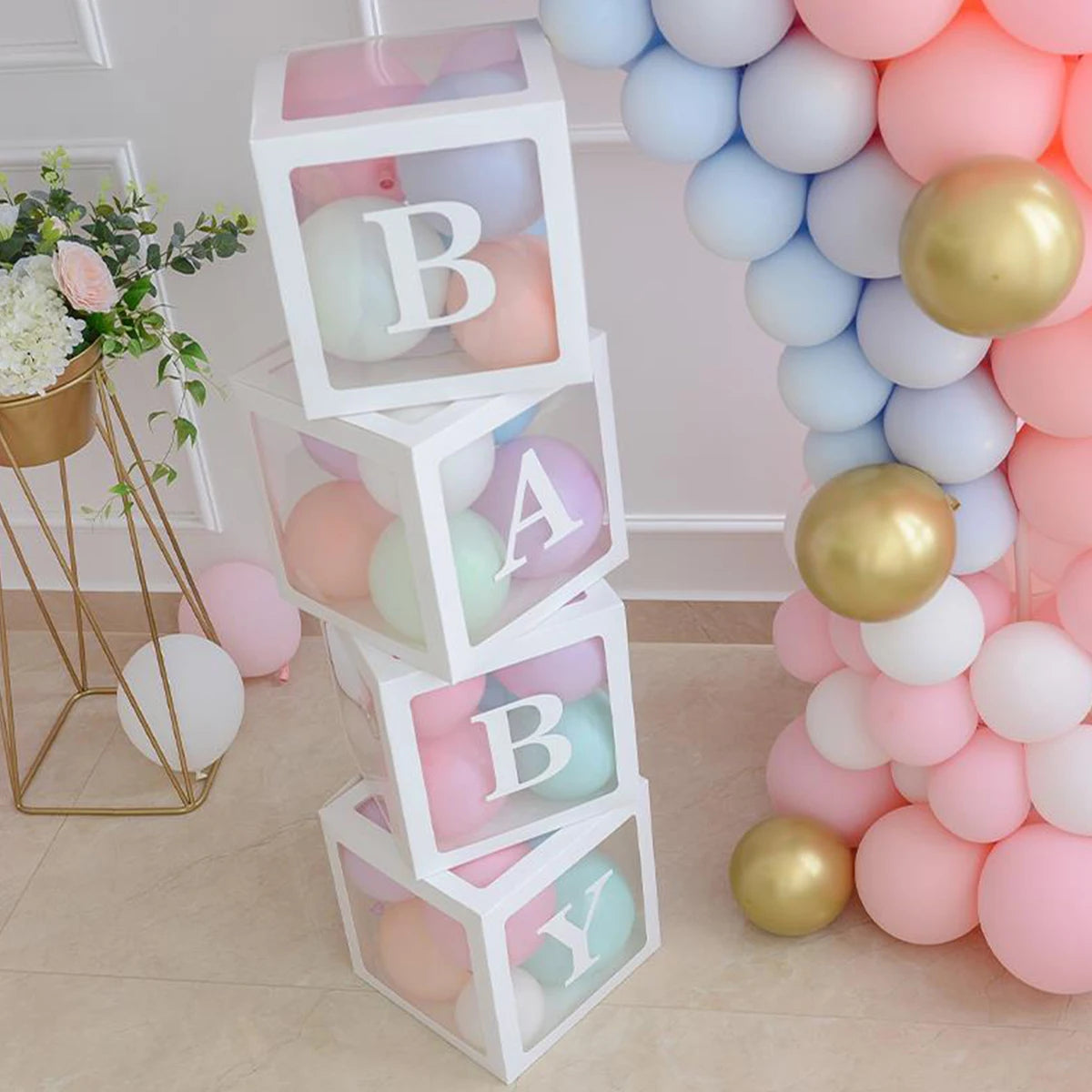 BABY Balloon Box Baby Shower Decoration
