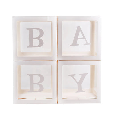 BABY Balloon Box Baby Shower Decoration Boy Girl One Year Frist One 1st Birthday Birthday Party Docor Kids Gender Reveal Decor