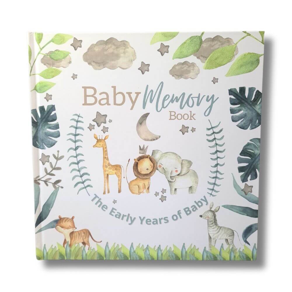 Baby Memory Book - Baby's First Year - First Year Milestone - Neutral Baby Book - Baby Shower Gift