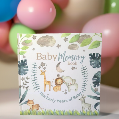 Baby Memory Book - Baby's First Year - First Year Milestone - Neutral Baby Book - Baby Shower Gift