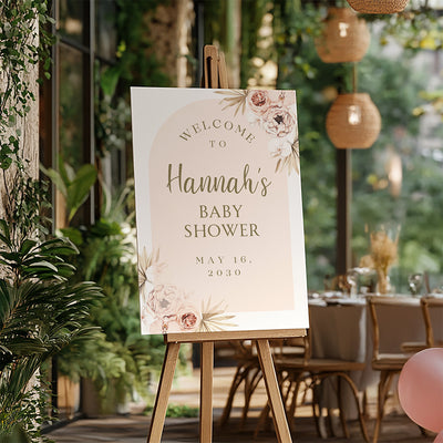 Baby Girl Baby Shower Welcome Sign