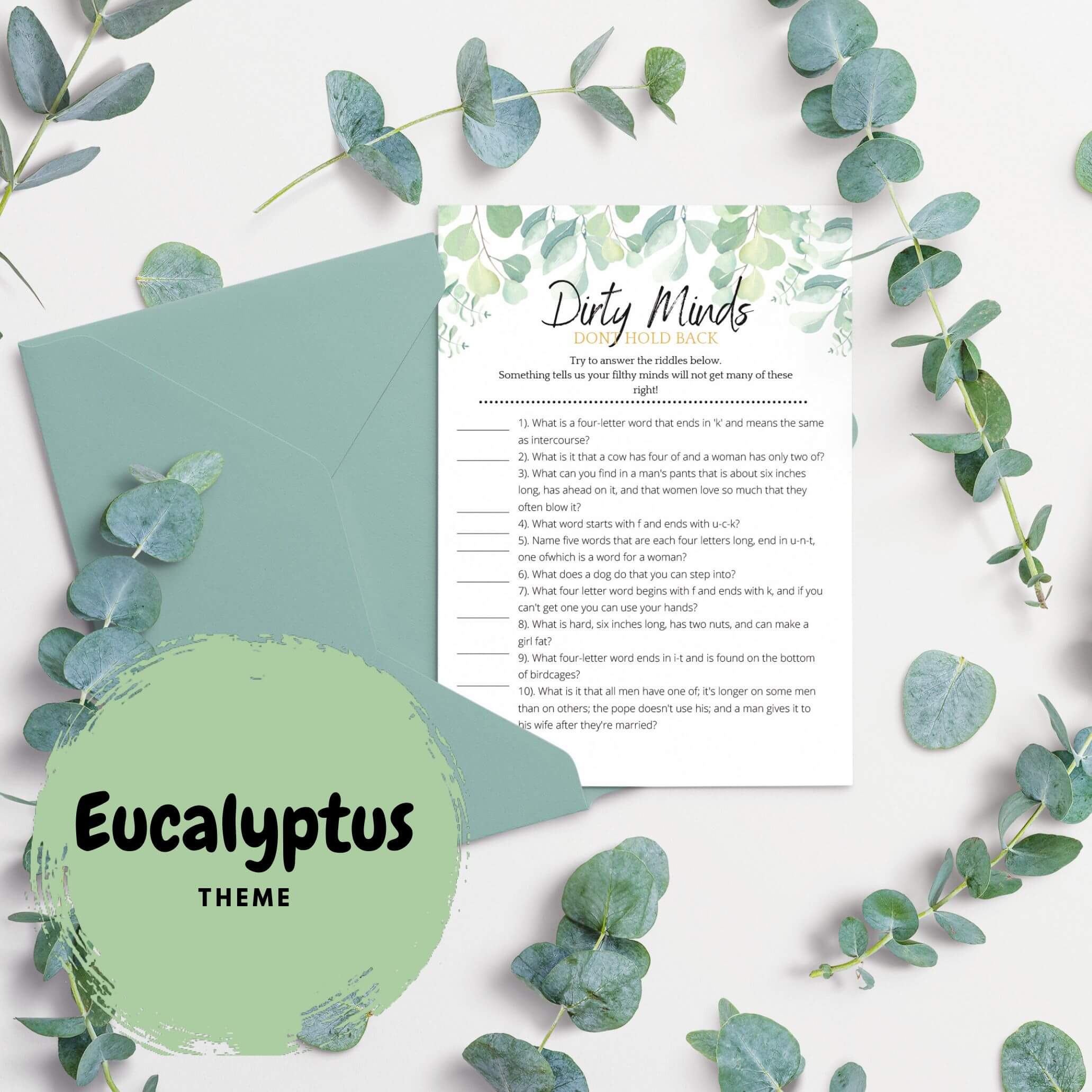 Hen Party Bridal Shower Games - 6 Game Bundle