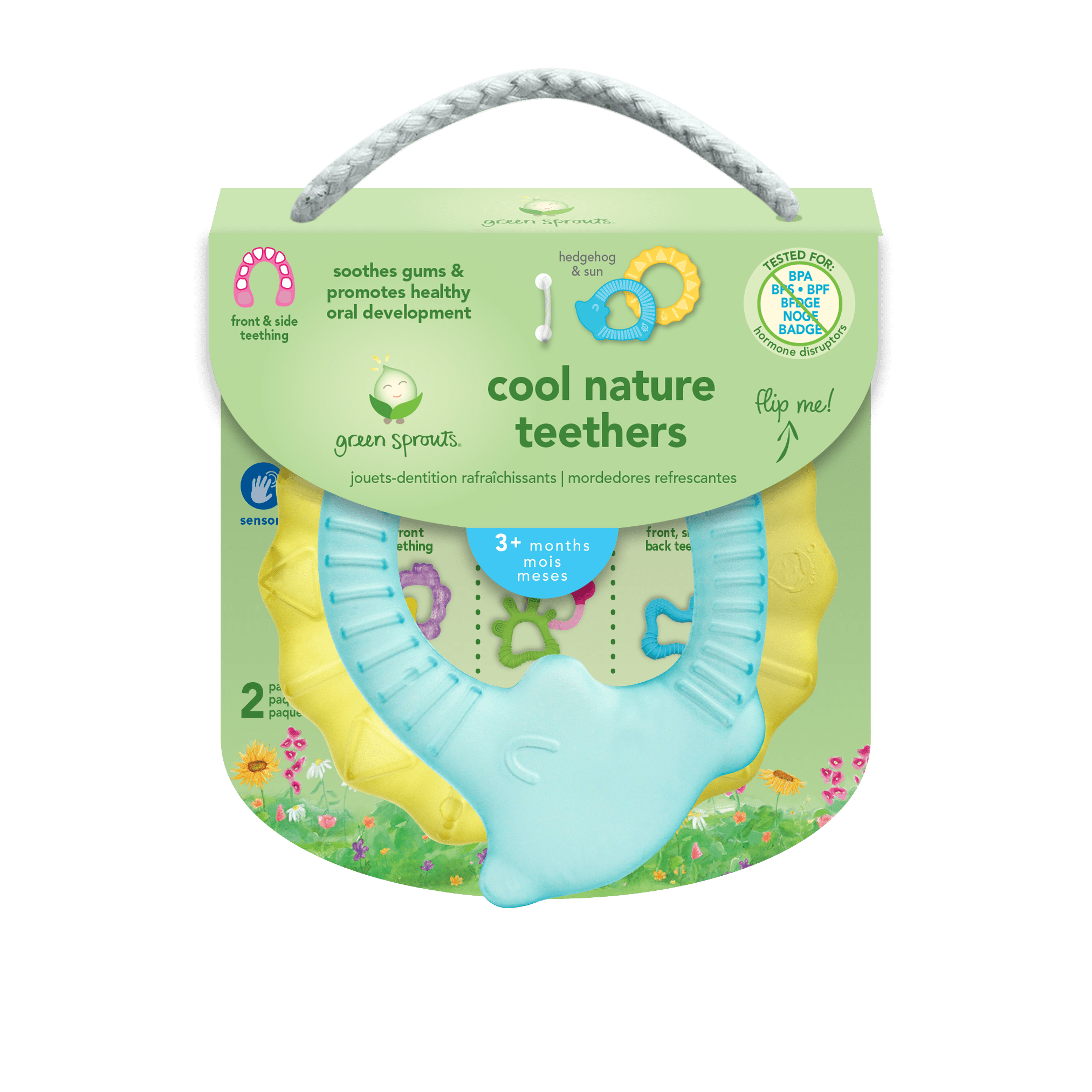 Cool Nature Teether - Two Pack - Green & Aqua / Yellow & Aqua