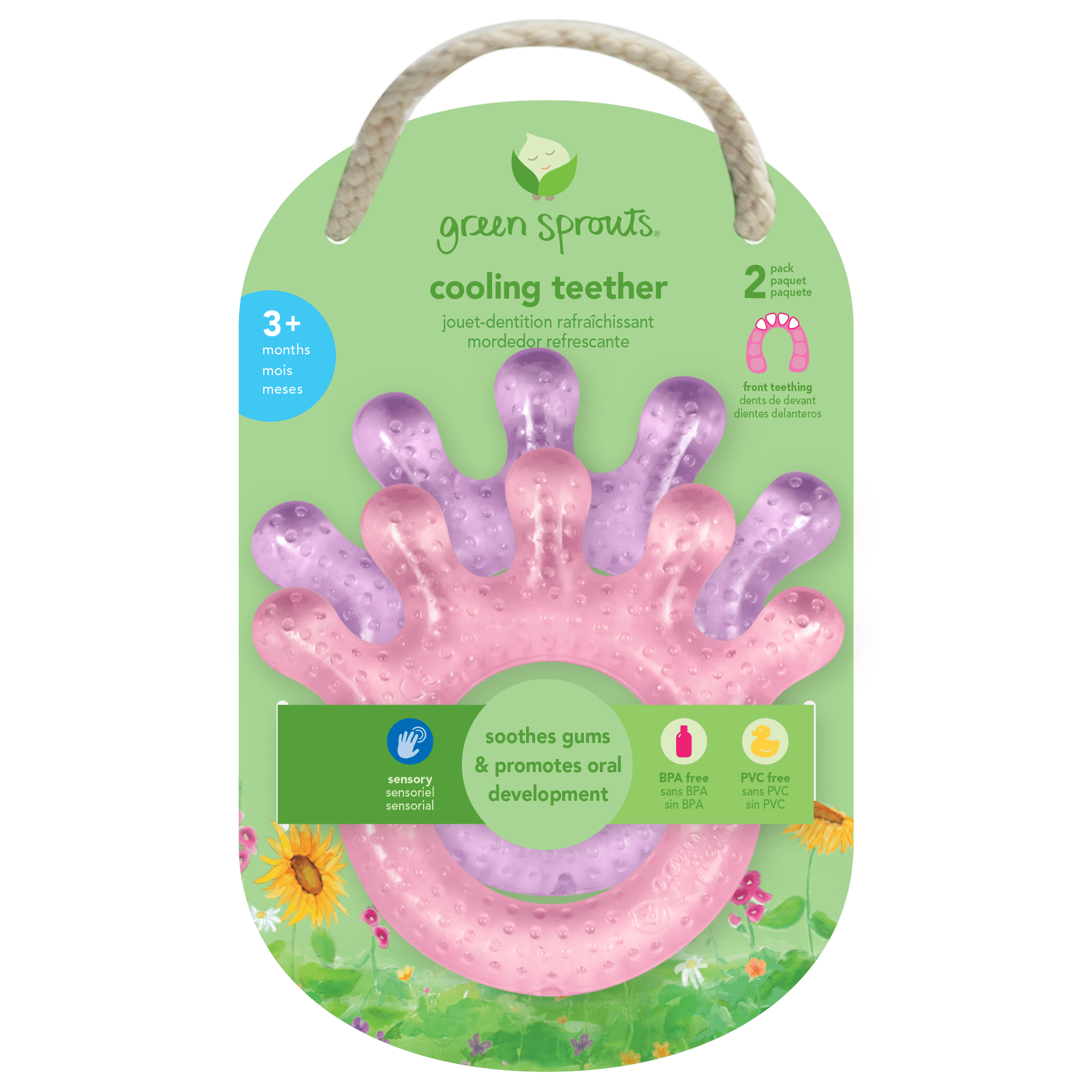 Cooling Teether - Two Pack - Pink & Purple / Blue & Green
