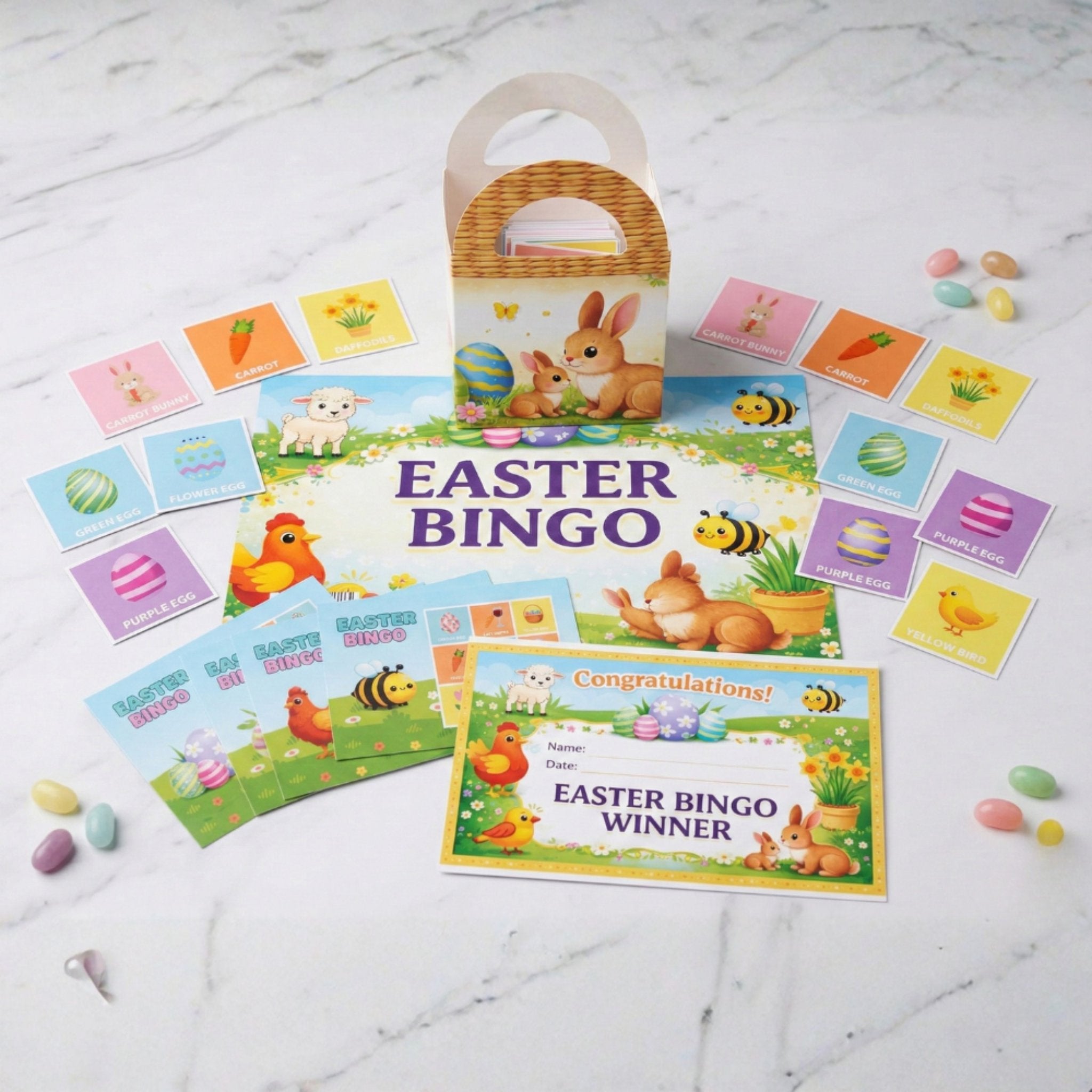 Easter Bingo Game for Children and Familys - Up to 20 Players!