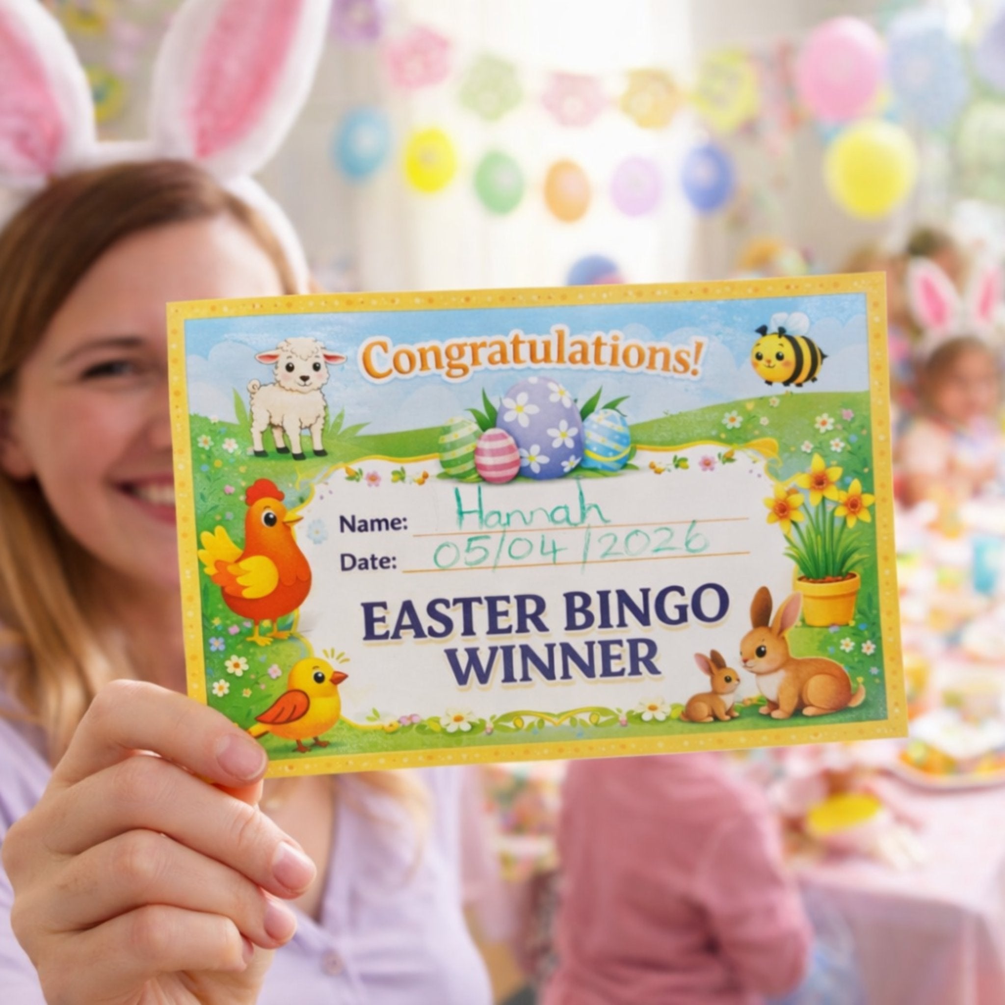 Easter Bingo Game for Children and Familys - Up to 20 Players!
