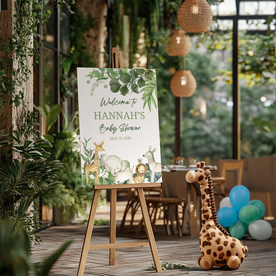 Jungle Baby Shower Welcome Sign