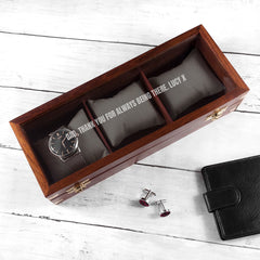 Personalised 3 Piece Wooden Watch Box