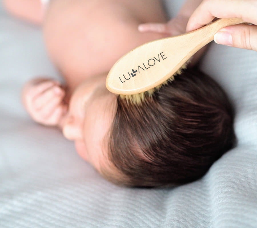 Set of 2 Natural Baby Brushes - Gentle Cradle Cap and Ultra-Soft Brush