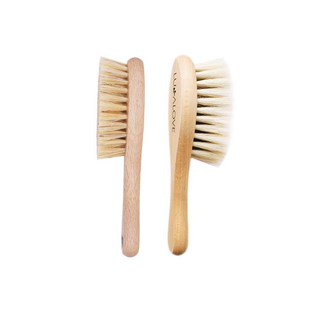 Set of 2 Natural Baby Brushes - Gentle Cradle Cap and Ultra-Soft Brush