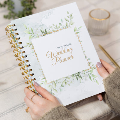 The Complete Wedding Planner, 160 Page Spiral Bound Wedding Organizer with Gold Foil Cover