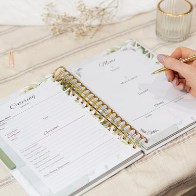 The Complete Wedding Planner, 160 Page Spiral Bound Wedding Organizer with Gold Foil Cover