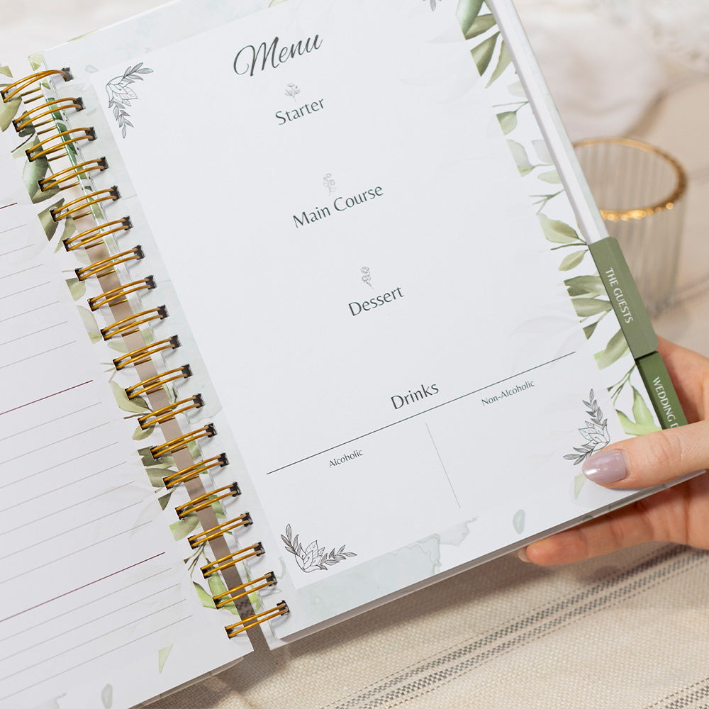 The Complete Wedding Planner, 160 Page Spiral Bound Wedding Organizer with Gold Foil Cover