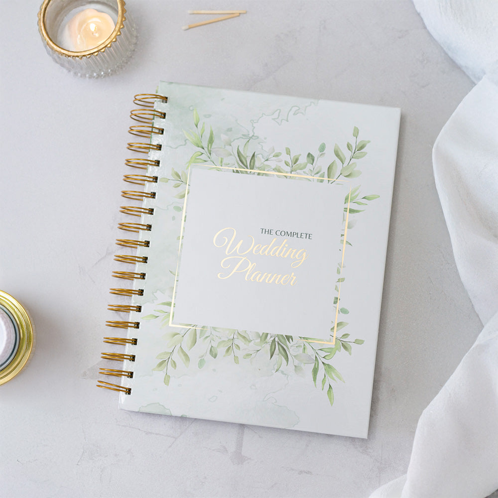 The Complete Wedding Planner, 160 Page Spiral Bound Wedding Organizer with Gold Foil Cover